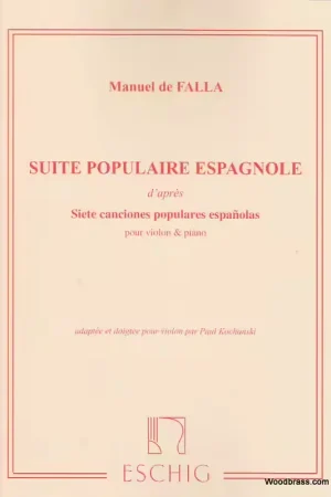Edition Max Eschig DE FALLA M. - SUITE POPULAIRE ESPAGNOLE - VIOLON ET PIANO | Retour gratuit