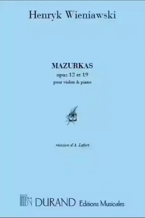 Durand WIENIAWSKI - MAZURKAS - VIOLON ET PIANO - Qualité supérieure