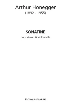 Remise supplémentaire | Salabert HONEGGER A. - SONATINE - VIOLON ET VIOLONCELLE