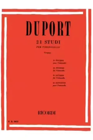Nouveau produit | Ricordi DUPORT J.L. - 21 STUDI - VIOLONCELLE