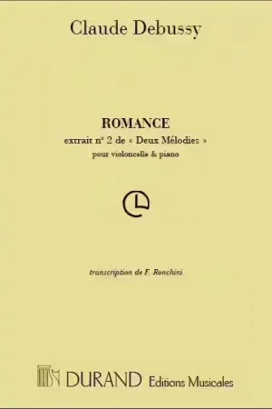 Durand DEBUSSY - ROMANCE - VIOLONCELLE ET PIANO - Tendance