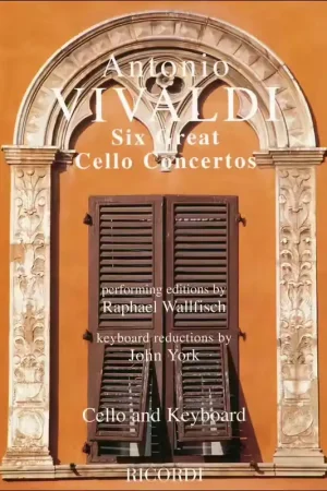 Ricordi VIVALDI - SIX GREAT CELLO CONCERTOS - VIOLONCELLE ET PIANO | Quantité limitée