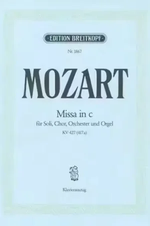 Edition Breitkopf Mozart Wolfgang Amadeus - Grosse Messe C-moll KV427 - Piano | Prix exceptionnel