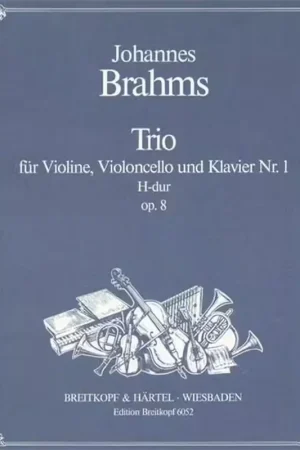 Edition Breitkopf Brahms Johannes - Klaviertrio Nr.1 H-Dur Op.8(2) - Violin Cello Piano | Prix réduit
