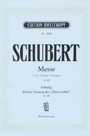 Edition Breitkopf Schubert Franz - Messe F-dur D 105 - Piano - Préféré des clients