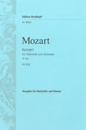 Edition Breitkopf Moz Gang - Concerto Clarinette A-Dur Kv622 - Clarinet Piano - Derniers exemplaires
