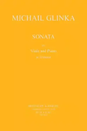 Incontournable - Edition Breitkopf GLINKA - SONATE IN D-MOLL - ALTO ET PIANO