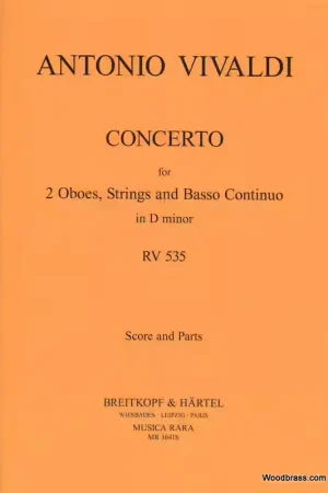 Prix avantageux | Musica Rara Vivaldi Onio - Concerto In D Rv 535 - 2 Oboe Orchestra