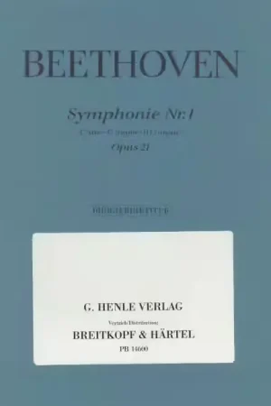 Edition Breitkopf Beethoven - Symphony No. 1 In C Major Op. 21 - Commandez maintenant