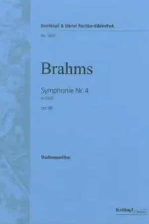 Edition Breitkopf Brahms Johannes - Symphonie NR. 4 E-moll Op. 98 - Orchestra - Incontournable
