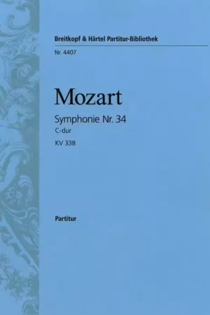 Tendance | Edition Breitkopf Mozart Wolfgang Amadeus - Symphonie NR. 34 C-dur KV 338 - Orchestra