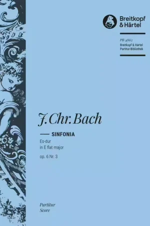 Edition Breitkopf Bach Johann Christian - Sinfonia ES-dur Op. 6/3 - Orchestra | Expédition express