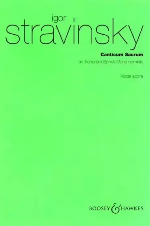 Nouveau en boutique - Boosey & Hawkes Stravinsky Igor - Cicum Sacrum - Soloists Mixed Choir And Orchestra