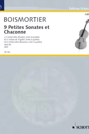 Schott Boismortier J.B De - 9 Petites Sonates et Chaconne Op. 66 - 2 Cellos | Disponible maintenant