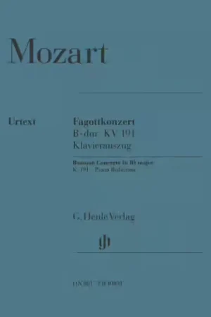 Henle Verlag Mozart - Bassoon Concerto BB Major K. 191 - Bassoon et Orchestre | Achetez dès maintenant