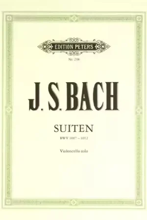 Edition Peters Bach Johann Sebastian - 6 Solo Suites BWV 1007-1012 - Cello - Très bien noté