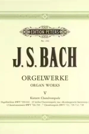 Incontournable | Edition Peters Johann Sebastian - Complete Organ Works In 9 Volumes Vol.5 - Organ