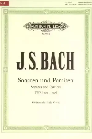Offre flash - Edition Peters Bach Johann Sebastian - The 6 Solo Sonatas And Partitas BWV 1001-1006 - Violin