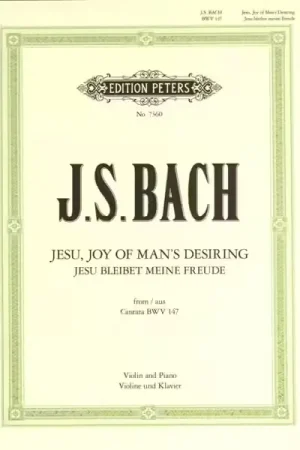 Edition Peters Johann Sebastian - Jesu Joy Of Man'S Dring - Violin And Piano | Bon prix