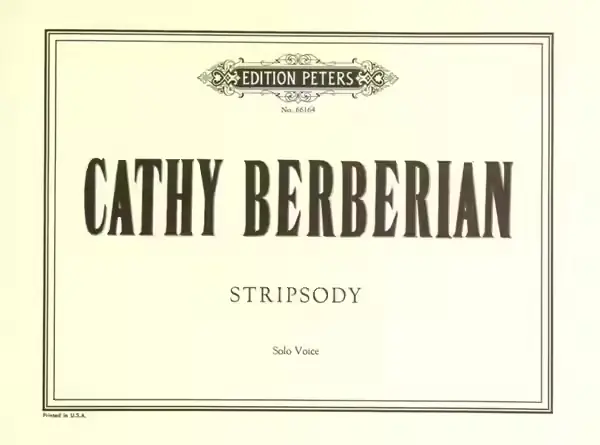 Edition Peters Berberian Cathy - Stripsody | Incontournable