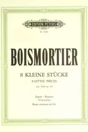 Edition Peters Boismortier Joseph Bodin De - 8 Little Pieces From Op.40 - Bassoon And Piano | Préféré des clients