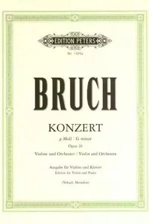 Edition Peters Bruch Max - Concerto No.1 In G Minor Op.26 - Violin And Piano | Économisez maintenant