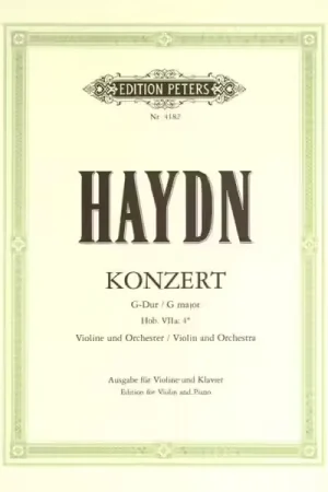 Edition Peters Haydn Joseph - Concerto No.2 In G Hob.viia/4 - Violin And Piano | Prix malin