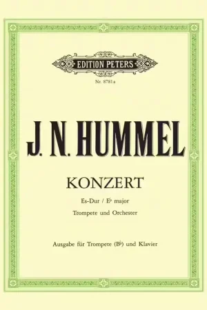 Réduction | Edition Peters Hummel Johann Nepomuk - Trumpet Concerto - Trumpet And Piano