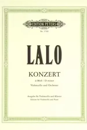 Edition Peters Lalo Edouard - Concerto In D Minor - Cello And Piano - Cette semaine uniquement