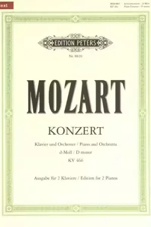 À ne pas manquer | Edition Peters Mozart Wolfgang Amadeus - Concerto No.20 In D Minor K466 - Piano 4 Hands