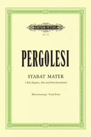 Edition Peters Pergolesi Giovanni Battista - Stabat Mater - Vocal Score | Prix doux