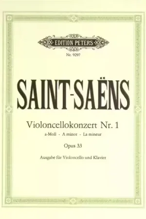 Prix usine - Edition Peters SAINT-saëns Camille - Concerto No.1 In A Minor Op.33 - Cello And Piano