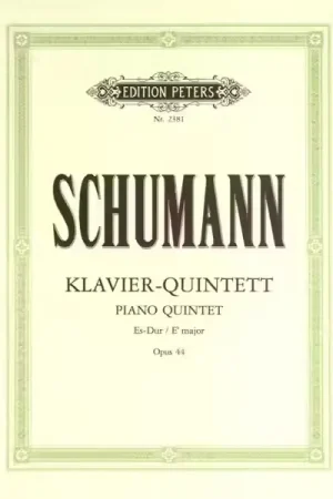 Edition Peters SCHUMANN ROBERT - PIANO QUINTET IN E FLAT OP.44 - PIANO QUINTETS - Profitez-en