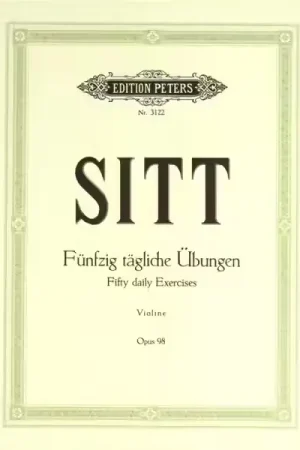Dernier arrivage - Edition Peters Sitt Hans - 50 Daily Exercises Op.98 - Violin