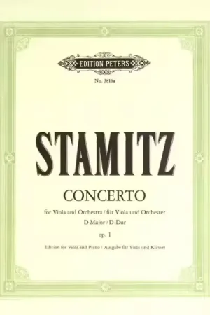 Edition Peters Stamitz Carl - Concerto In D Op.1 - Viola And Piano | Très bien noté