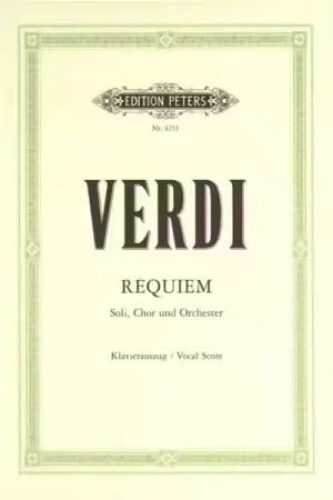 Prêt à expédier - Edition Peters Verdi Giuseppe - Requiem - Mixed Choir (par 10 Minimum)