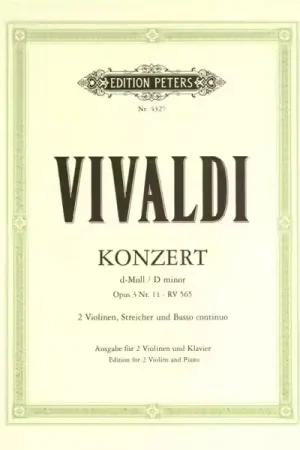 Edition Peters VIVALDI ANTONIO - CONCERTO GROSSO IN D MINOR OP.3 NO.11 - VIOLIN ENSEMBLE | Économisez maintenant