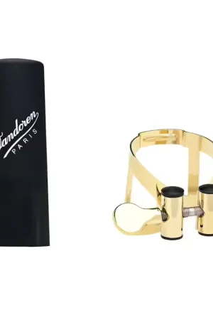 Disponible à la commande - Vandoren Ligature M/o Sib Plaquée Or Couvre-bec Plastique