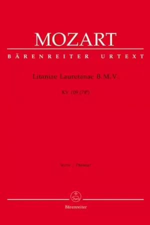 Livraison express - Barenreiter Mozart W.a. - Litaniae Lauretanae B.M.V. KV 109 (74e) - Conducteur