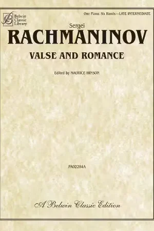 Alfred Publishing Rachmav Sergei - Valse And Romance - 1 Piano Six Hands | Bon plan