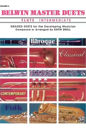Commandez dès maintenant - Alfred Publishing Snell Keith - Belwin Master Duets - Flute Intermediate II - Flute Ensemble