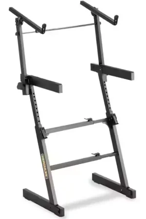 Hercules Stands Stand double clavier KS410B Noir | Économisez maintenant