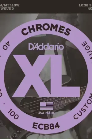 Qualité supérieure | D'addario And Co ECB84 Chromes Custom Light 40-100 Long Scale