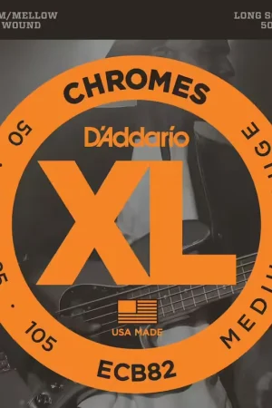 D'addario And Co ECB82 Chromes Long Scale Medium 50-105 - Livraison express