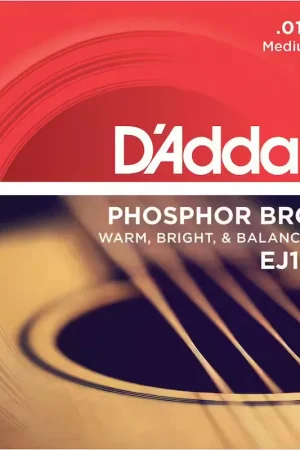 D'addario And Co EJ17-10p Pack de 10 Phosphor Bronze Medium 13-56 | Prix spécial
