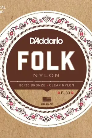 Fin de série | D'addario And Co EJ33 80/20 Bronze Clear Nylon 28-45
