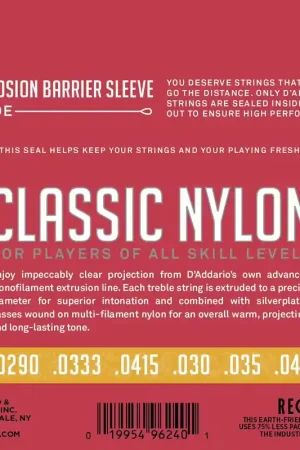 D'addario And Co EJ27N 3/4 Student Nylon Fractional Tirant Normal - Livraison express