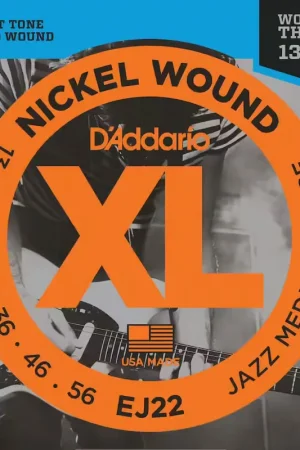 D'addario And Co EJ22 Nickel Wound Jazz Medium 13-56 | Commandez maintenant