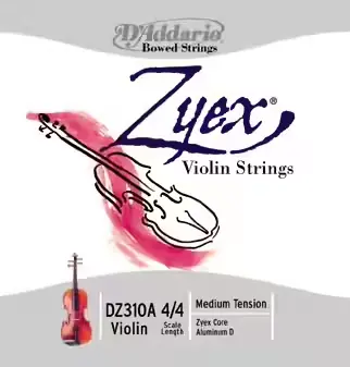 D'addario And Co 10 Pack Zyex Violin String Set 3/4 Scale Medium Tension | Direct fabricant