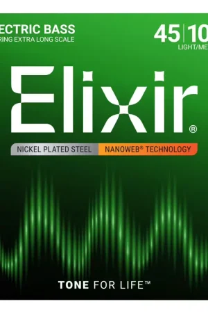Elixir 14087 Nanoweb Basse Medium XL Scale 45-105 | Disponible à la commande